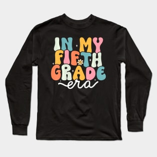 In My 5th Grade Era Groovy Fifth Grade Teacher Kids Long Sleeve T-Shirt